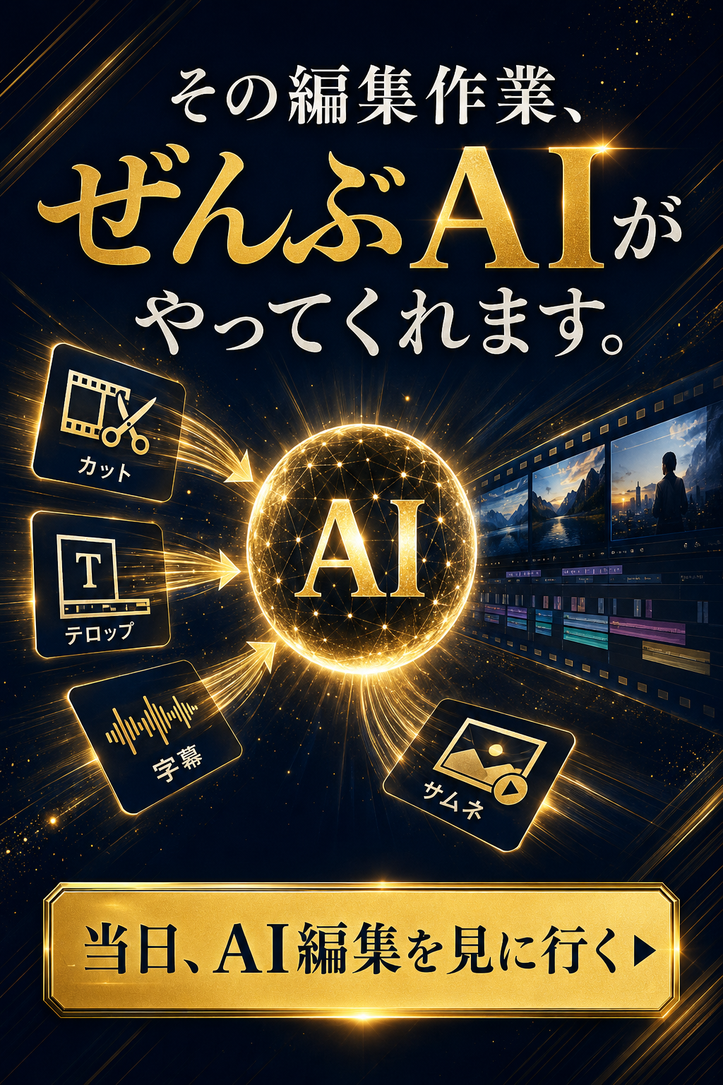 その編集作業、ぜんぶAIがやってくれます